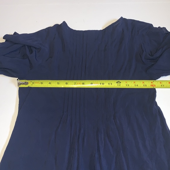 Anthropologie Maeve Blue Pleated Top - Women’s Size 6 - Picture 7 of 9